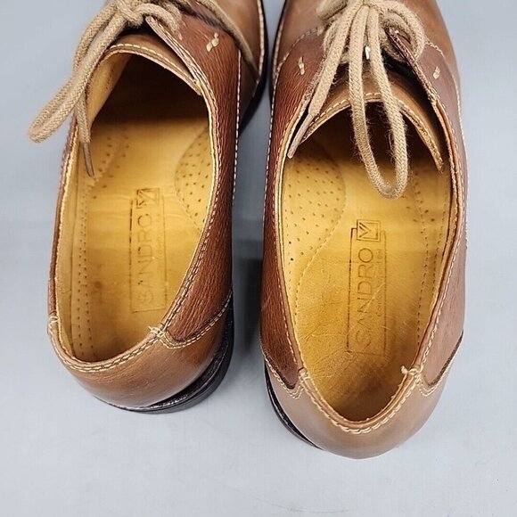 Sandro Moscoloni Mens Brown Leather Lace Dress Shoes Size 9 Comfort Soles main image 7